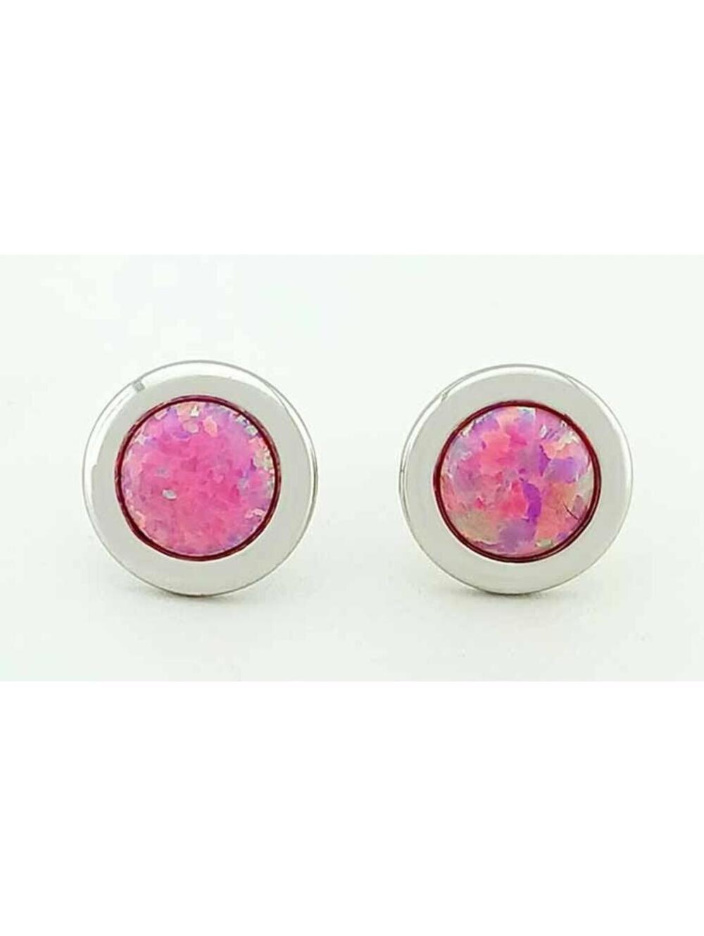GENUINE 1.28 Cts OPAL STUD EARRINGS .925 STERLING SILVER - New With Tag